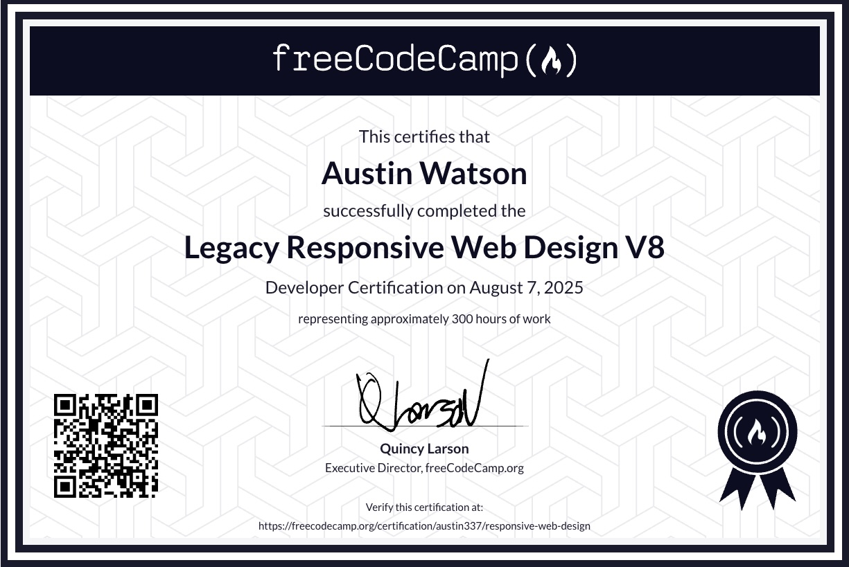 HTML/CSS Certification